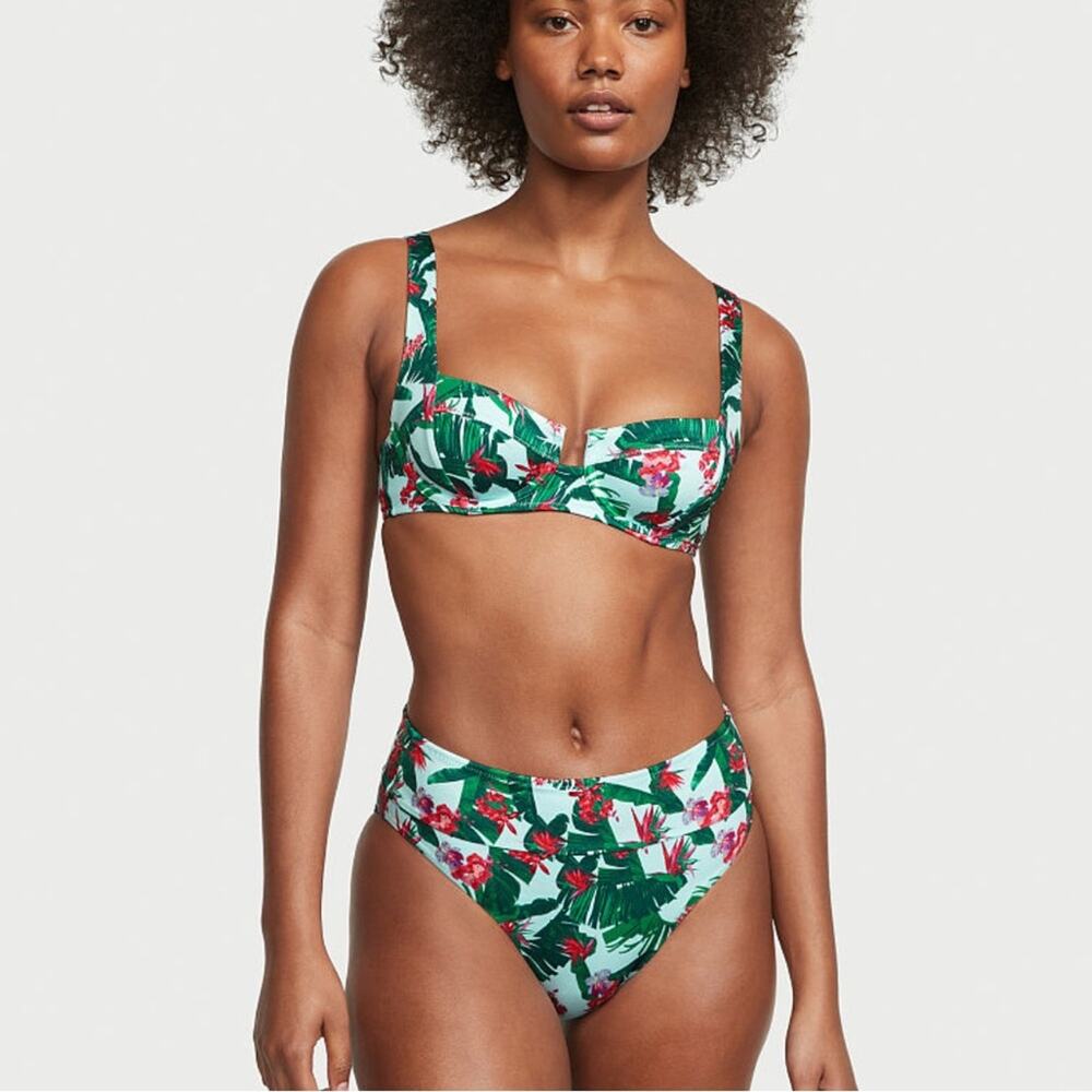 Victoria's Secret Floral Bikini Set with Adjustable Straps